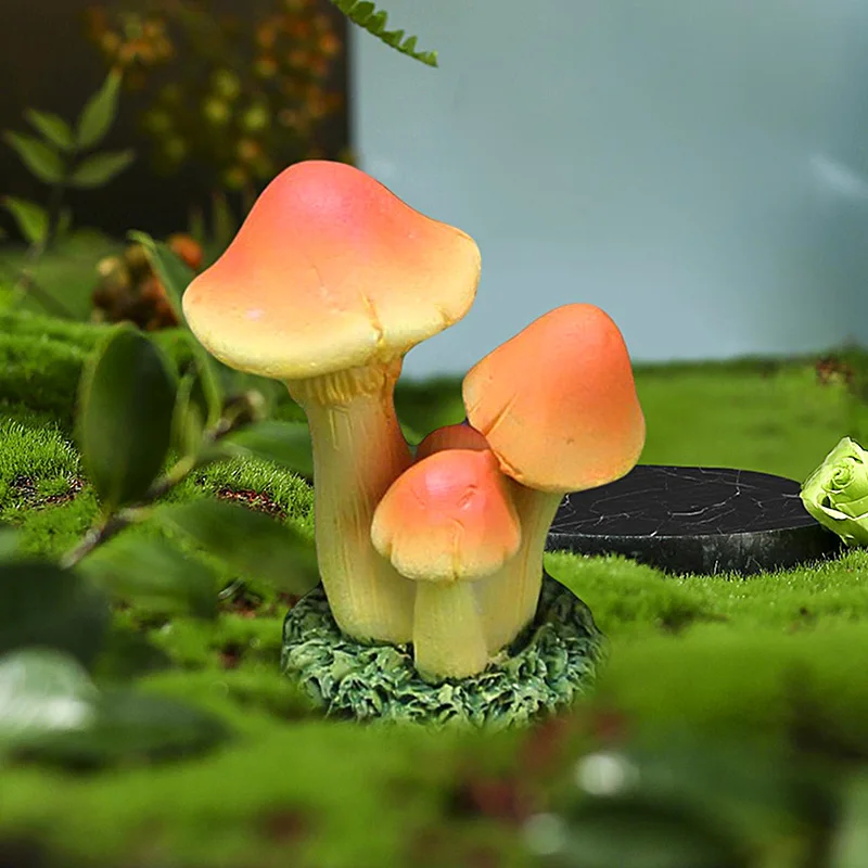Description Picture 6 of itemMini Simulate Mushroom Figurine Ornaments Moss Micro Garden Landscape Decoration DIY Succulent Plant Flowerpot Lawn Resin Crafts
