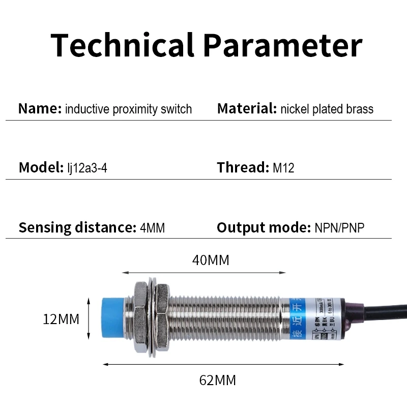 Nmiz　4本セット Blue Proximity Switch Inductive Proximity Sensor Detection