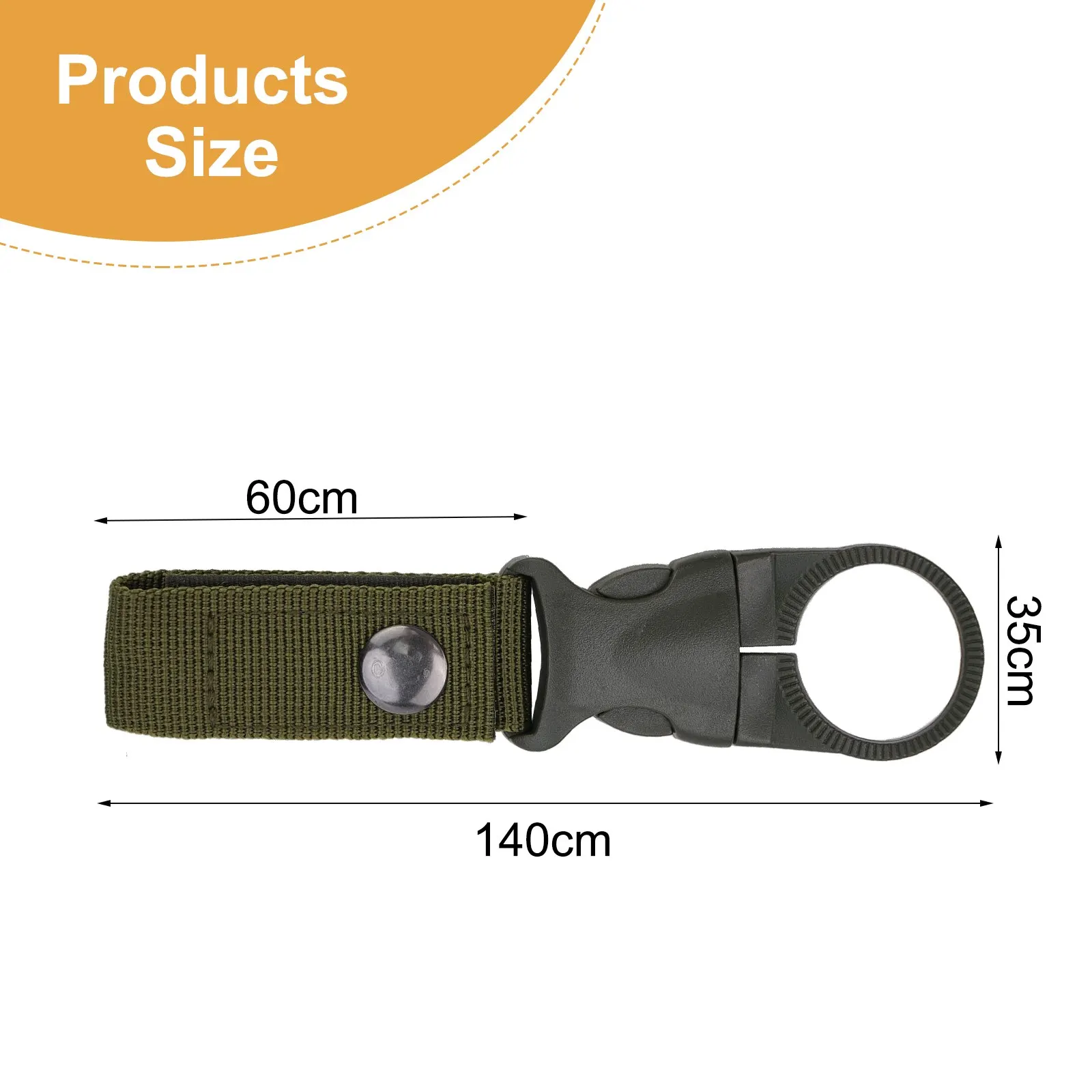 Neue Gurtband Schnalle Haken Wasser Flasche Halter Clip Outdoor Nylon Klettern Karabiner Gürtel Rucksack Aufhänger Camping Karabiner Gürtel Clip – Detail 3