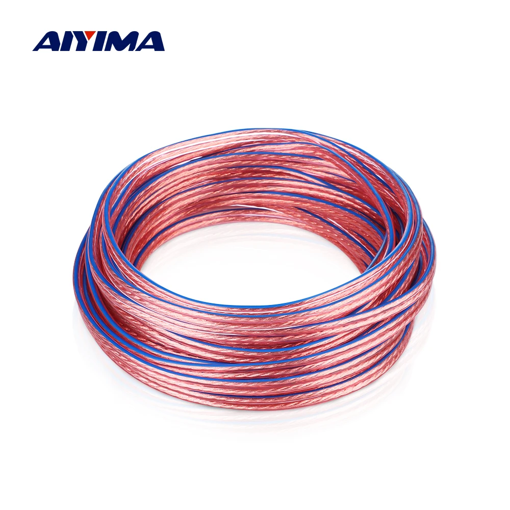 

10M Speaker Cable HiFi Audio Line Cable Oxygen Free Pure Copper Speaker Wire For Power Amplifier Preamp Home Theater KTV