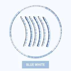 Weighted Fitness Hoop for Yoga, Exercise, and Slimming (Blue white)