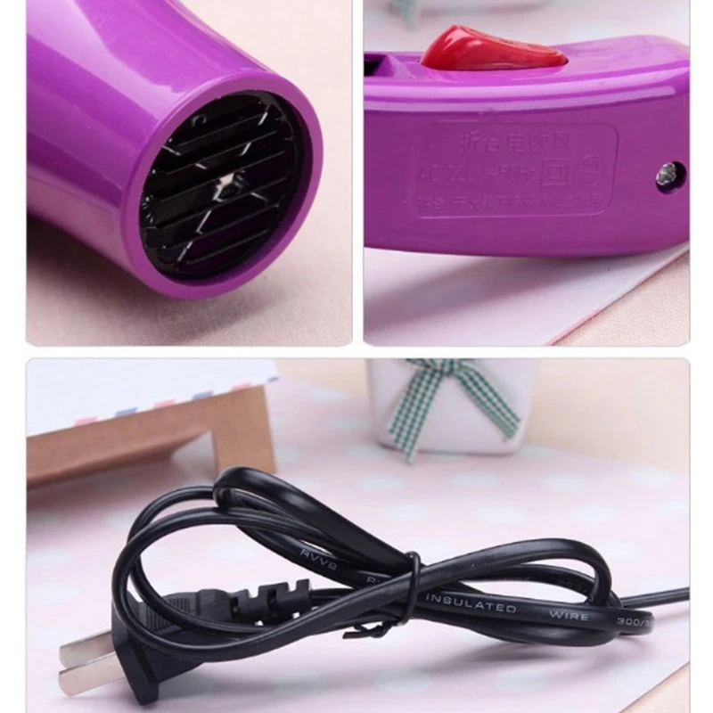 Foldable Portable Mini Hair Blow Dryer 850W Traveller Hair Dryer Compact Blower Power Adapter Converter Voltage Transformer images - 6