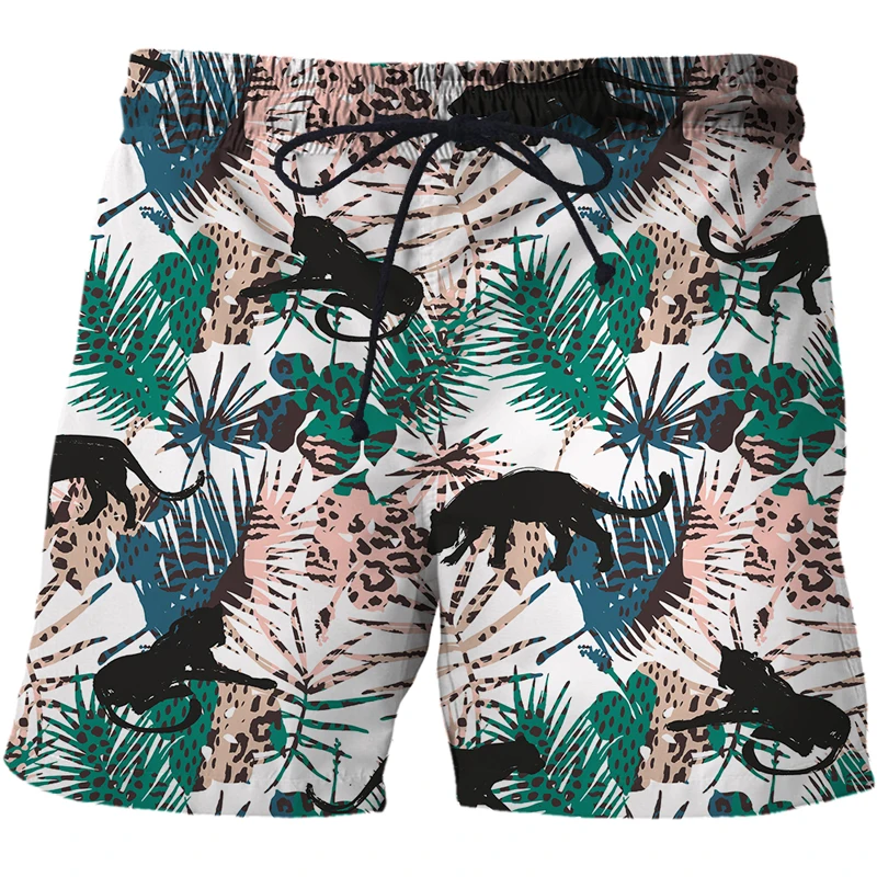 

Newest 3D leopard Print Men Beach Shorts Quick Dry Bermuda Surf Swimming Shorts Animal Trunks Funny Men Summer Shorts Boxers