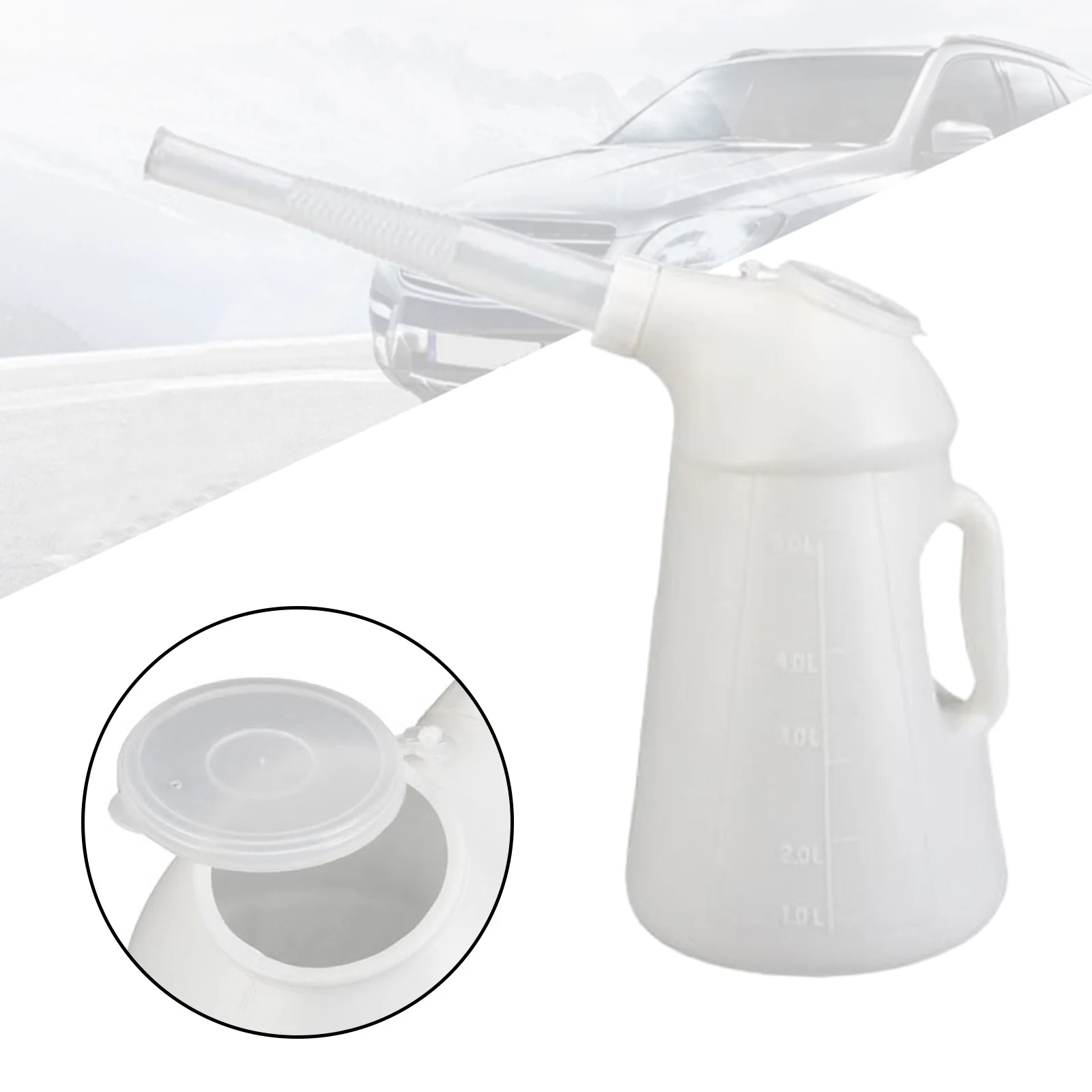 Oil Jug with Spout Oil Dispensing Bottles Measuring Container 1.2L/2/3/4/5L