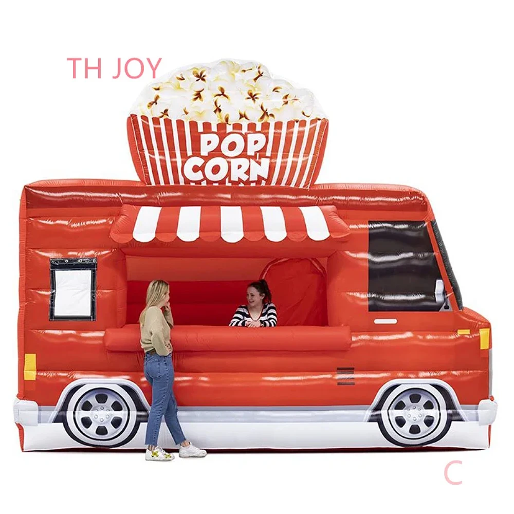 Outdoor Portable inflatable tent snack food truck, pop corn booth, inflatable drink car stand 6