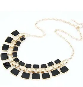 

New Trendy Necklaces Pendants Link Chain Collar Long Plated Enamel Statement Bling & Fashion Necklace Women Jewelry