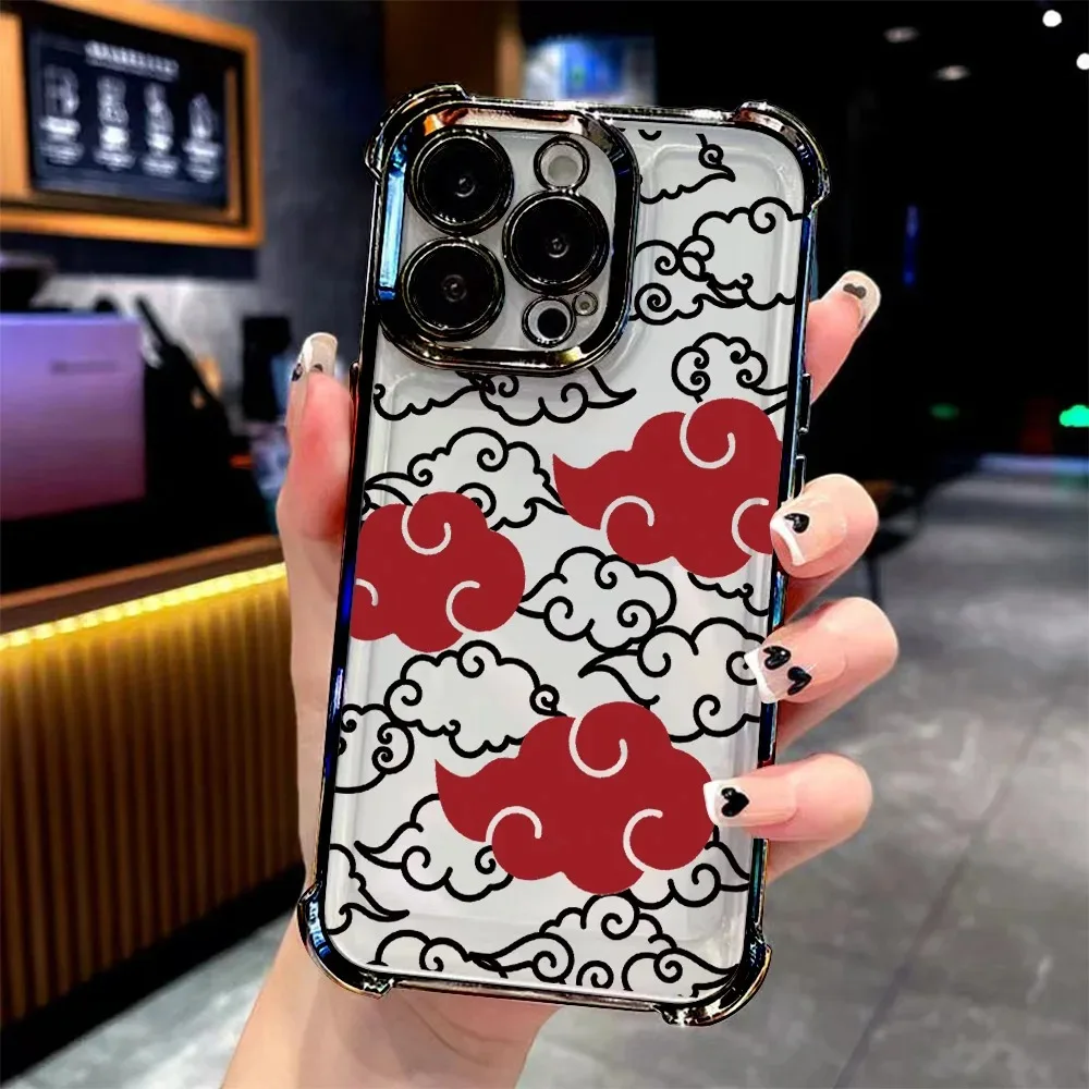 Uchiha Itachi Plating Phone Case - Anime Design, Anti-Fall Protection