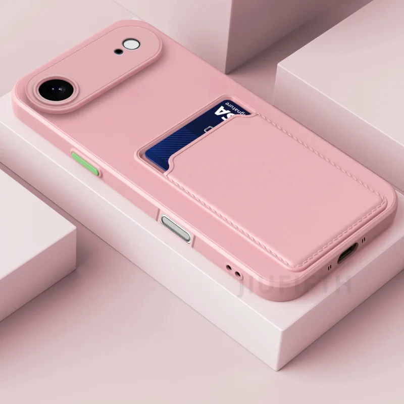 Shockproof Silicone Card Holder Wallet Phone Case - Soft and Durable Protector Cover
