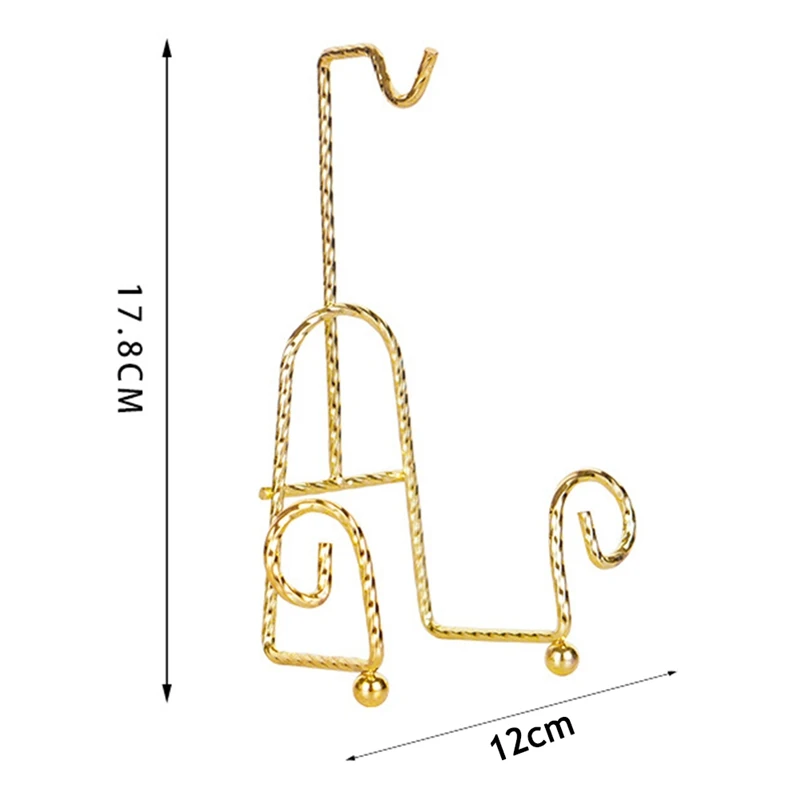 Tea Cup Holder Tea Set Display Stand Gold Metal Cup Saucer Display Stand 1 Piece 6