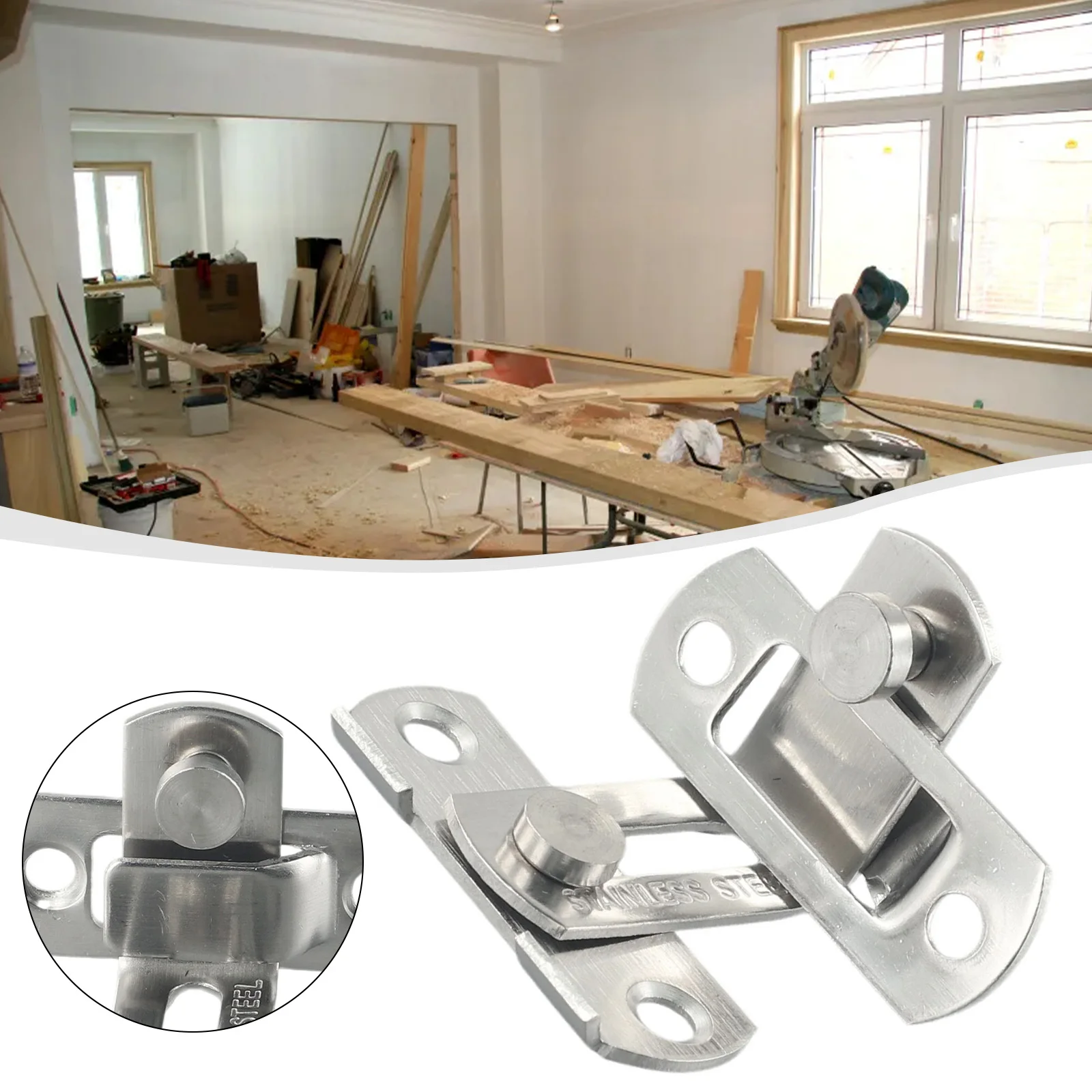 Door Lock 1pc 90 Degree Barn Bolt Cast Stainless Steel