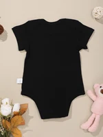 Funny Baby Boy Clothes Black Cotton Onesie “Pack My Diapers I'm Going Fishing With Daddy” 0-24 Months Toddler Bodysuit Summer 2