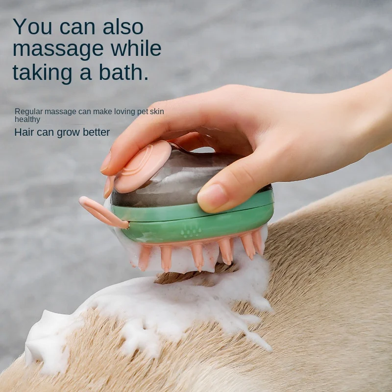 

New Pet Bath Brush, Cat And Dog Bath Massage Comb To Remove Floating Hair, Can Be Loaded With Shower Gel, Pet cleaning Supplies