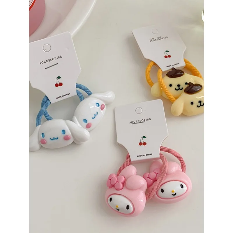 Sanrio Kuromi Cartoon Hairband Anime Figures My Melody Pochacco Cinnamoroll Hairband Q Figural Cute Girl Hairband Birthday Gifts