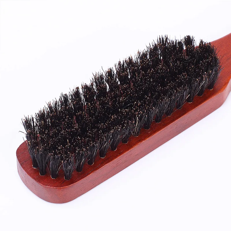 Professional Soft Boar Bristle Wood Beard Brush Hairdresser Shaving Brush Comb Men Mustache Comb Kit With Gift Bag Hair Comb Set