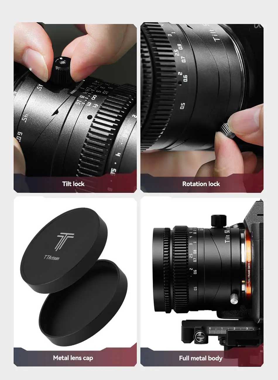 TTArtisan 50mm F1.4 Tilt Full Frame Lens For Sony E Nikon Z