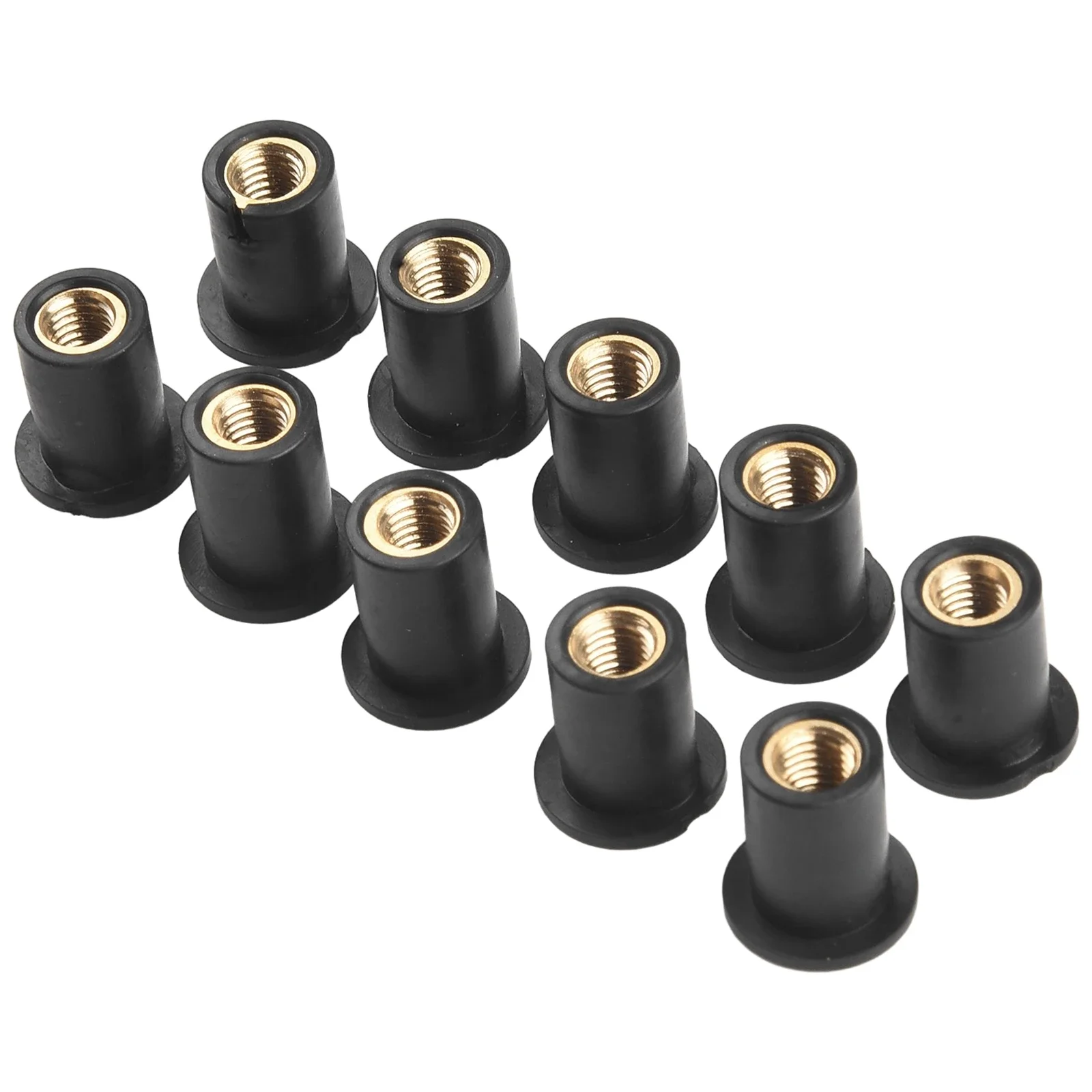 블랙 오토바이 앞유리 고무 너트 M5 진동 댐퍼 패널 장착, 5mm 범용 오토바이 ATV 너트, 10 개