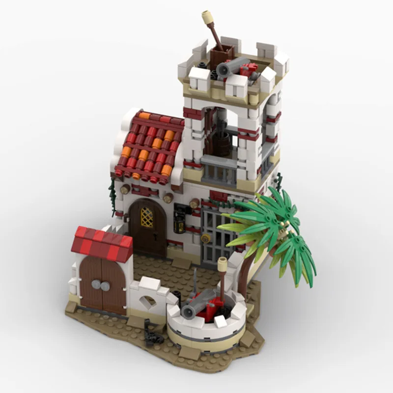 

Moc Creative Medieval Pirate Series Pirates Castle Island Smuggler Shanty DIY Ideas Toys for Children Christmas Gifts