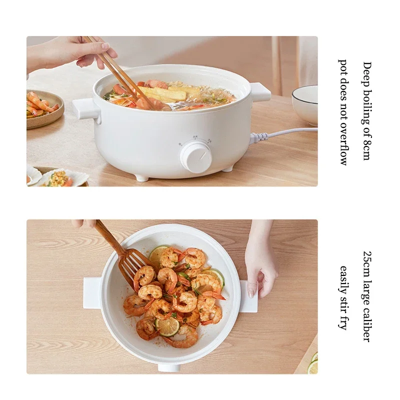 Electric Cooking 3L Pot Multifunction Mini Household Egg Omelette Pancakes Electric Fried Steak Frying Pan Non-Stick Slow Cooker 5