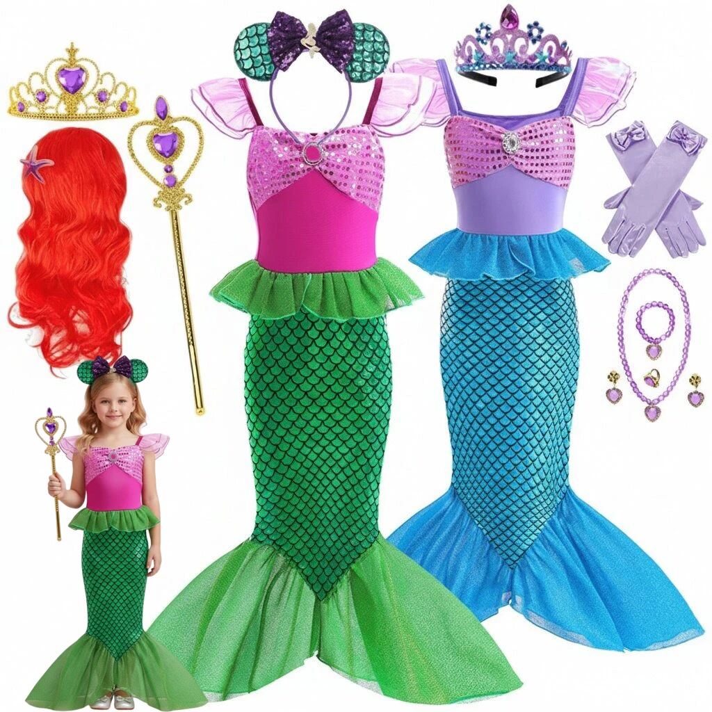 Girl Princess Dress 2026 Vestidos Charm Cosplay Costume Kids Birthday Party Halloween Disguise Clothes