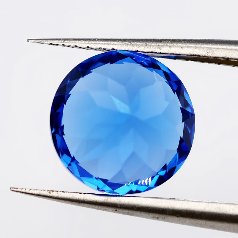 NEW Round Shape Blue Cobalt Spinel Loose Gemstone Diamond for Jewelry Making 6