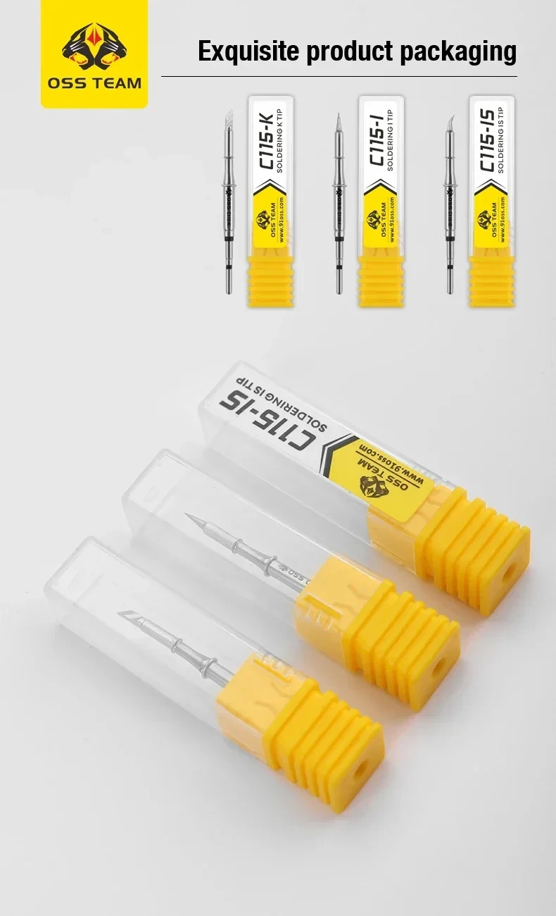 OSS C115 C210 C245 Super Fine series Soldering Iron Tips for T80 HS02 soldering