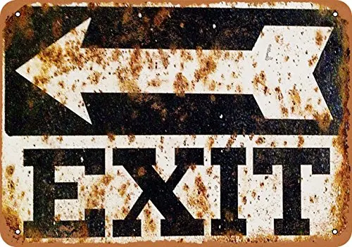 

Metal Sign - Exit Sign - Vintage Look Wall Decor for Cafe Bar Pub Home Beer Decoration Crafts