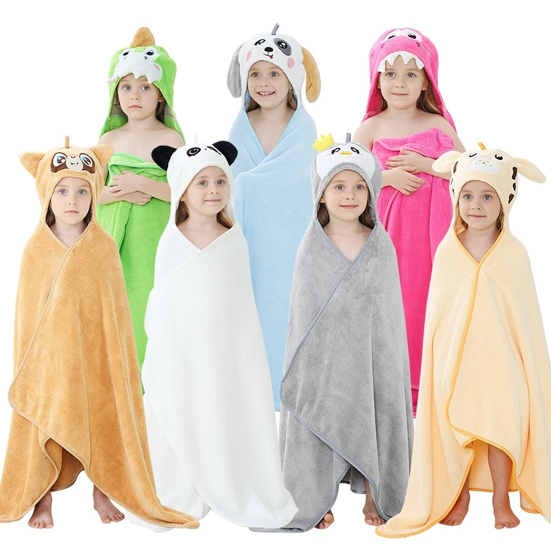

Toddler Hooded Baby Bath Towels Bathrobe Shower Soft Warm Sleeping Swaddle Blanket For Boys Girls Kids Newborn 0-9T