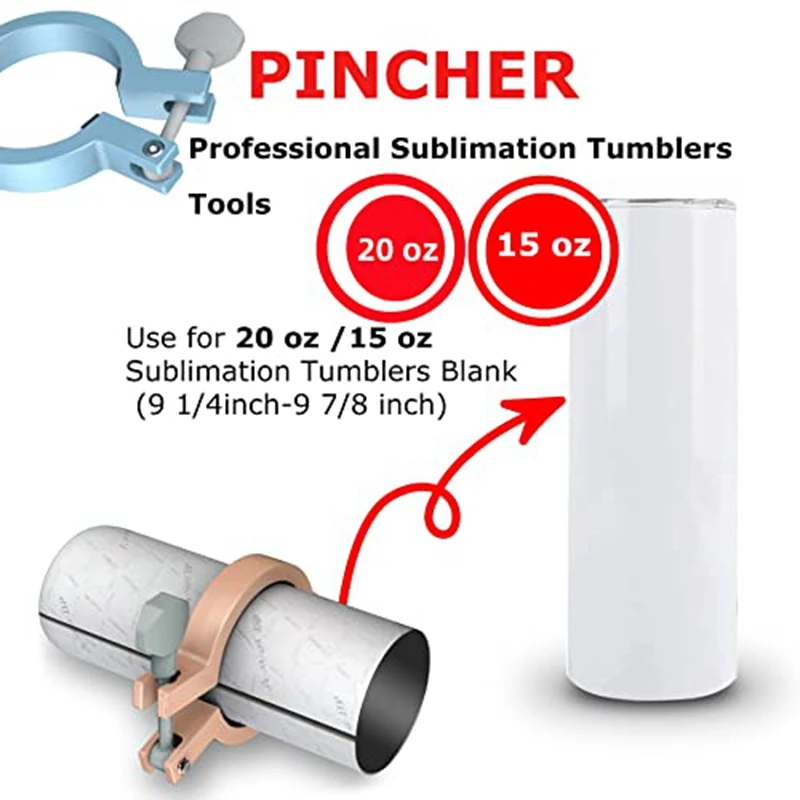 2 Pack Sublimation Tumblers Pinch, Pinch Tumbler Perfect Clamp