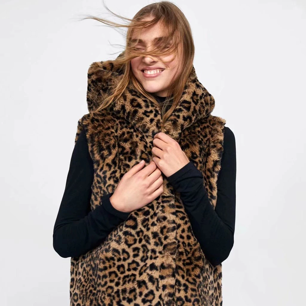 Leopard Print Gilet Leopard Zara Multicolore Zara Pull En Maille Jacquard  Zara Gilet Sans Manche