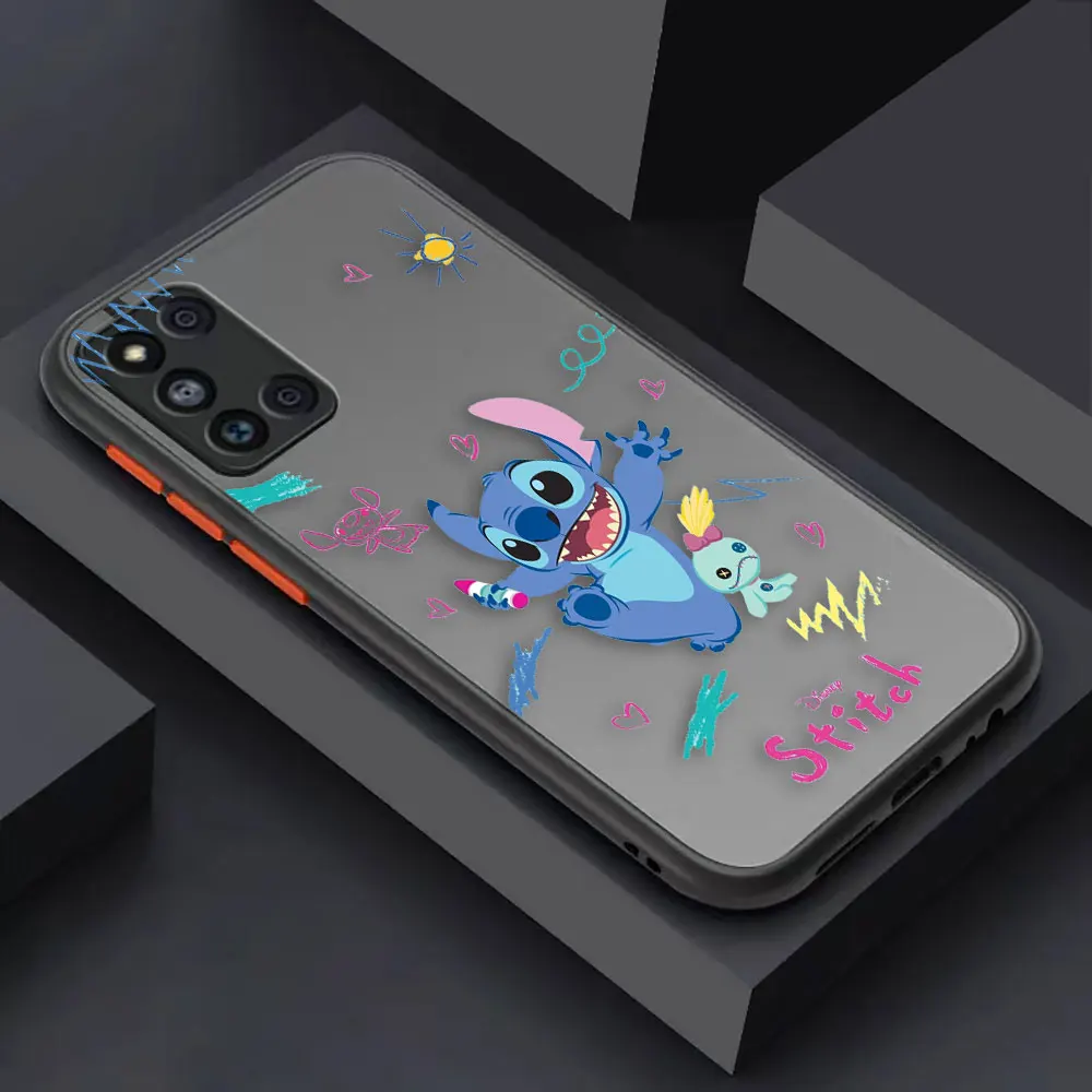 thumbnail image 1 of Matte Case for Samsung Galaxy M62 M53 M52 M51 M33 M32 M31 M30S M23 5G J8 J7 J6 J5 J4 Case Funda Capa Lilo & Stitch Cartoon Anime, 1 of 5