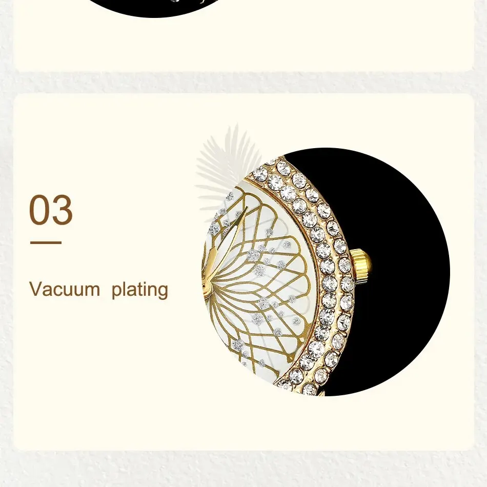 Sdf88fff2cef74f0eb3ea40f6f75d000cb 5PCS Set Luxury Watch Women Ring Necklace Earrings Rhinestone Fashion Wristwatch Female Casual Ladies Watches Golden Color Set Mallzona