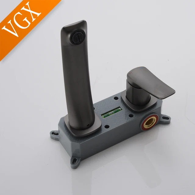 VGX ปกปิดห้องน้ําก๊อกน้ําตลับหมึกฝังอ่างล้างหน้าก๊อกน้ํา Gourmet อ่างล้างหน้า Tapware ร้อนน้ําเย็นแตะทองเหลือง 5