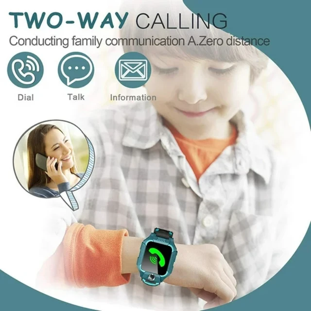 Nicoport A1B Relógios Inteligentes Infantis IP67 Impermeável Crianças  Smartwatch LBS Tracker com Câmera Telefone Despertador SOS Jogos Educativos  Aplicativo Monitoramento Remoto Relógio de Pulso Anti-Perda para Meninos  Meninas 2-16 Anos A1B