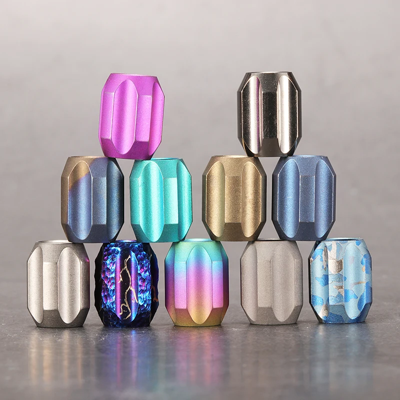 Colorful Series Titanium Alloy Knife Beads Pendant Outdoor Knife Lanyard Camping Gear Survival EDC Paracorde Servival Tools outdoor knife lanyard