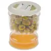 Innovative Pickle Jar Fine Workmanship Olives Jar Plastic Pickle Organizer Hourglass Design Sealed Olives Container for Home 5