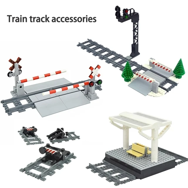 Jeu de manipulation,Blocs de construction de rails de train de ville,modèle  de briques droites et - train station 1set - Cdiscount Jeux - Jouets