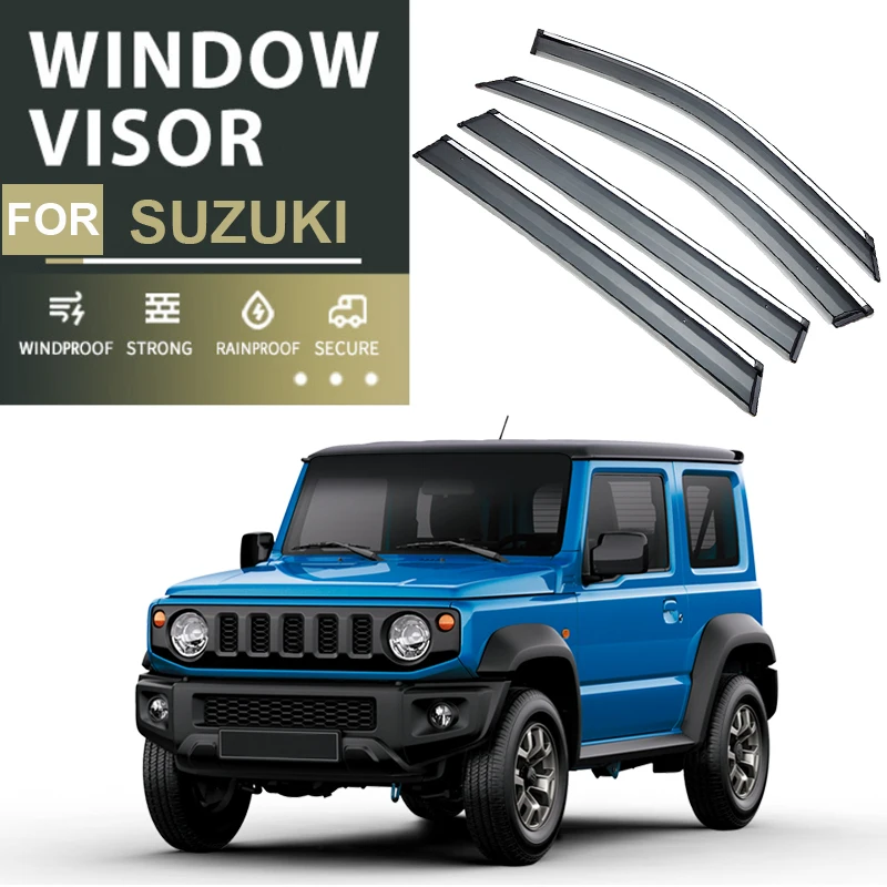 

4pcs PC Car Window Visor For SUZUKI ACROSS XA50 JIMNY S-CROSS SX4 JY SWIFT RS MSF A2L VIRATA ESCUDO Waterproof Auto Accessories