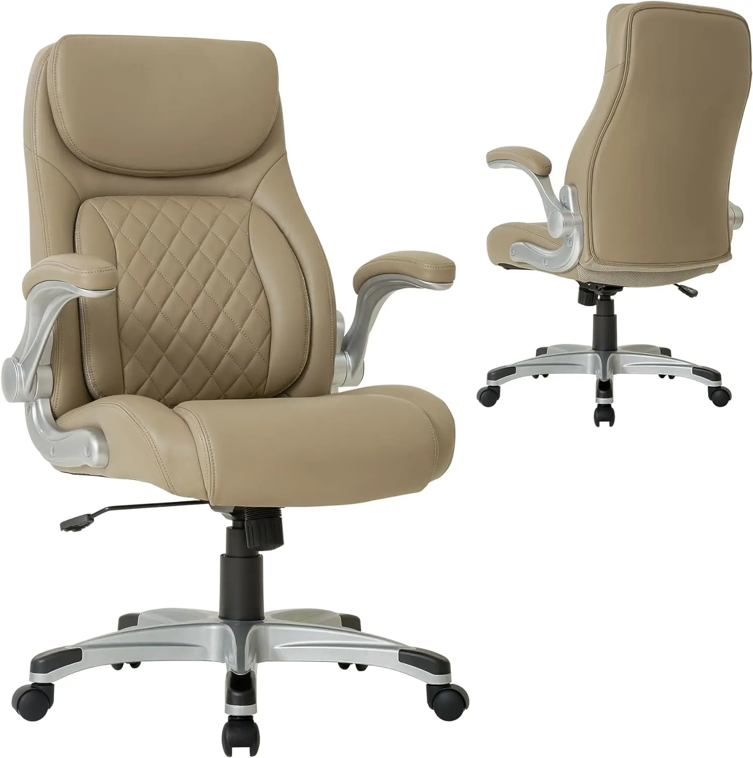 

Nouhaus +Posture Ergonomic PU Leather Office Chair. Click5 Lumbar Support with FlipAdjust Armrests. Modern Executive Chair