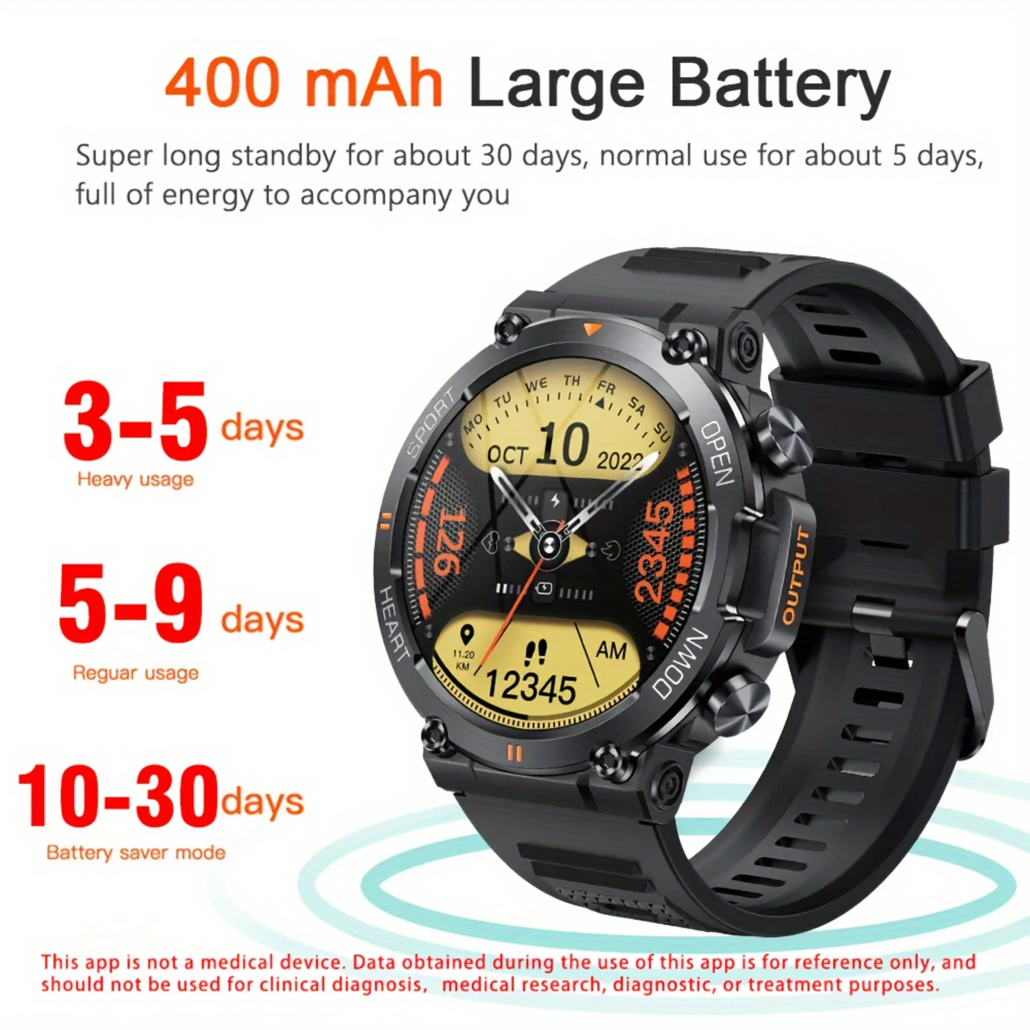 1pc Smart Watch For Men, With Wireless Make/Answer Call, Message Notification, HD Full Touch Screen Smart Watch, Step Counter, S