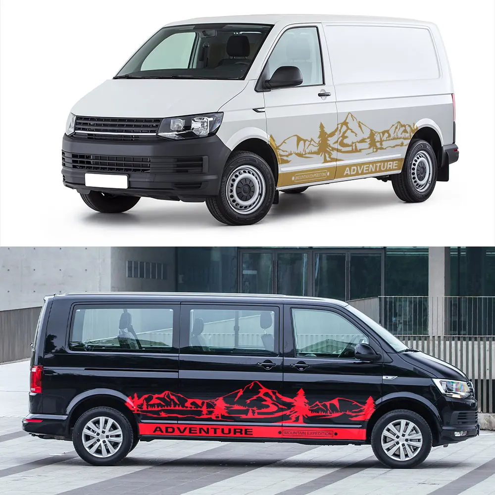 4 Pz/Lotto Adesivi Per Auto Fai Da Te Camper Camper Per Volkswagen Vw Transporter T4 T5 T6 Multivan Caravelle Decalcomanie Accessori