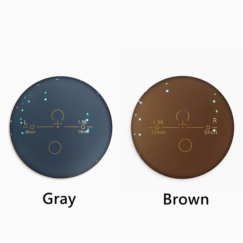 Progressive Photochromic Gray Brown Lens 1.56/1.61/1.67/1.74 UV Optical Prescription Eyeglasses Lens Man Woman 1Piece