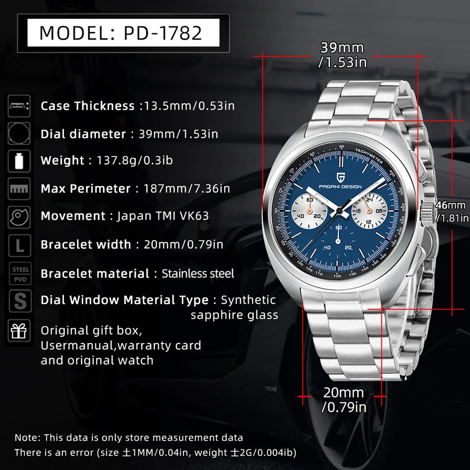 2023 New PAGANI DESIGN Retro Dial Quartz Watch For Men Top Luxury Chronograph Mens Watches AR Sapphire Mirror Sports Gift Clock