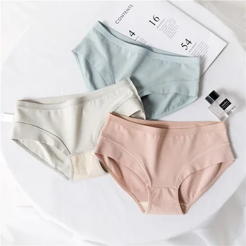 3 slip da donna, slip freschi, traspiranti, comodi, semplici, in tinta unita