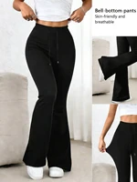 Black High Waist Bell Bottom Pants ​