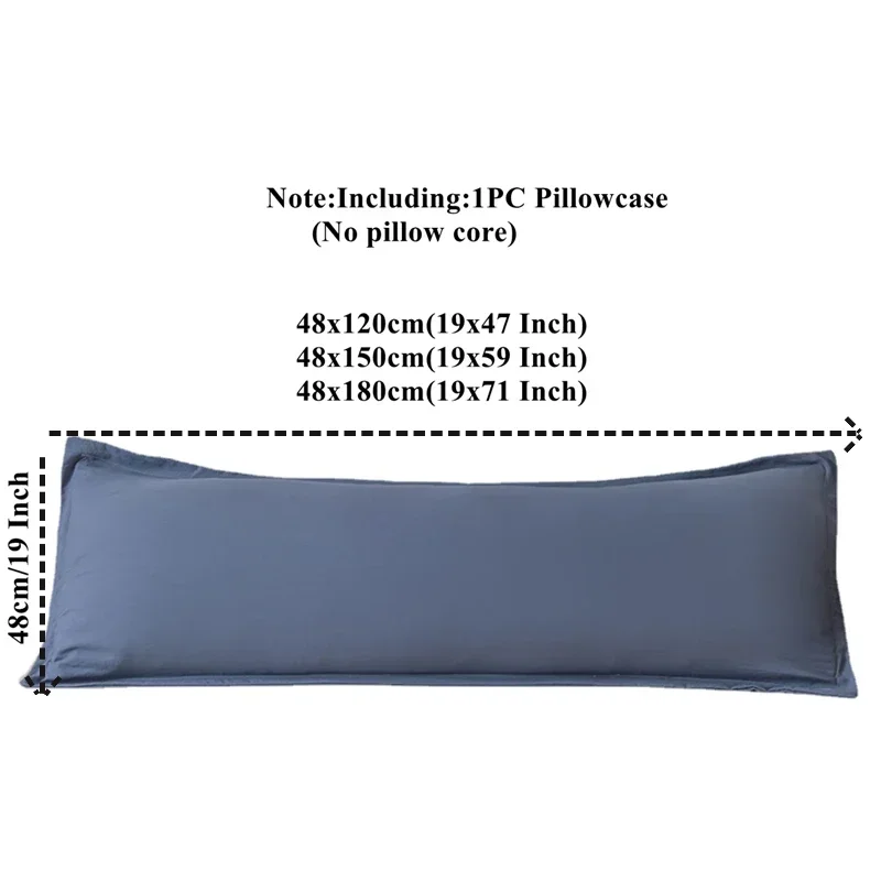 New Skin-friendly Couple Pillowcase Cozy Polyester Long Pillow Case Large Size 120 150 180cm Pillow Cover Hugging Pillow Case 2