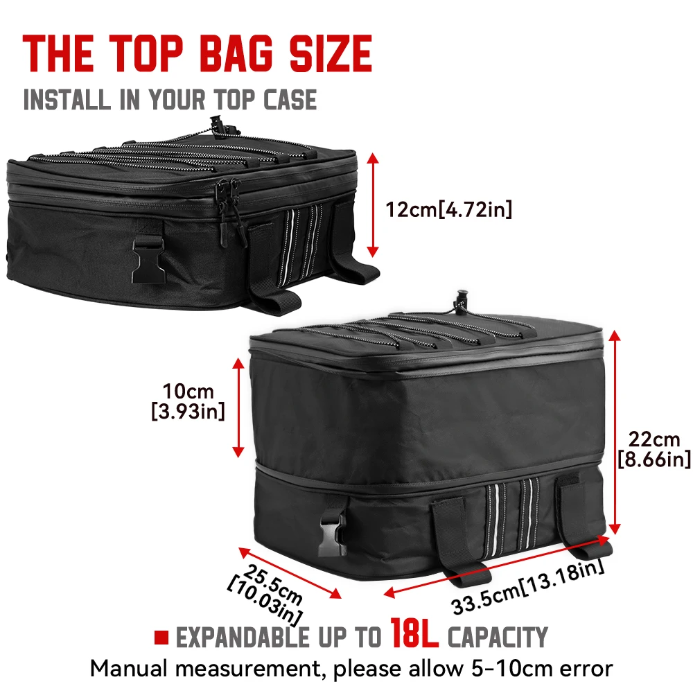 Motorcycle Luggage Add-On Bags for BMW R1200GS LC / Adventure (2013–2017) & R1250GS 2