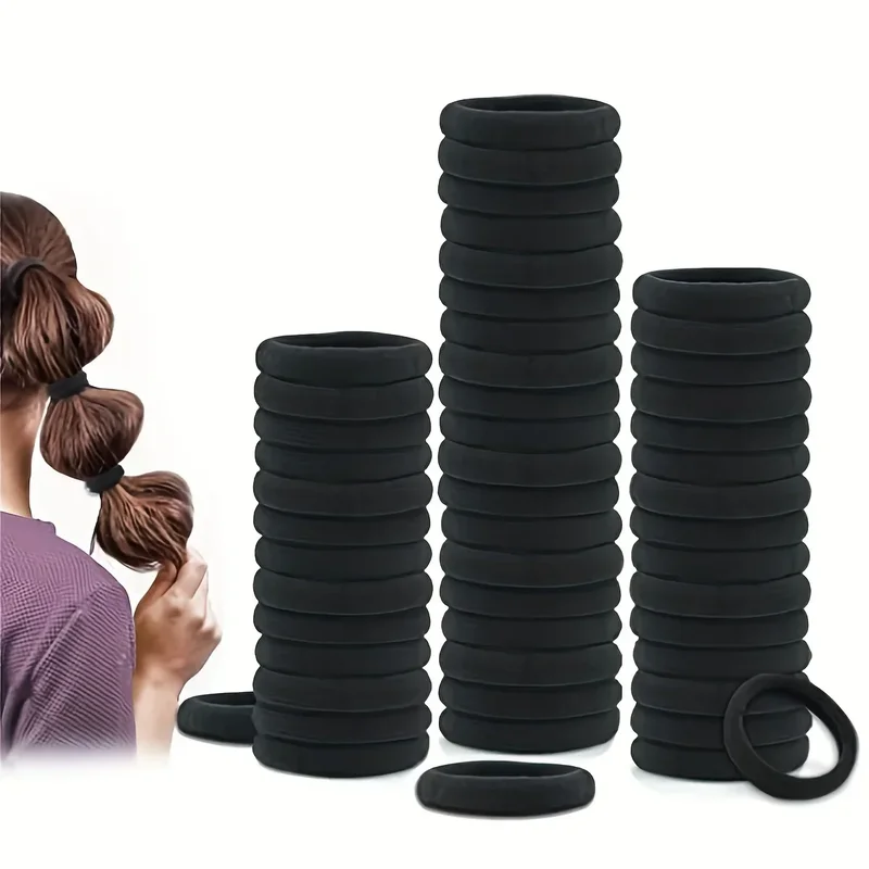 High Elastic Hair Bands For Girls Black Hairband Rubber