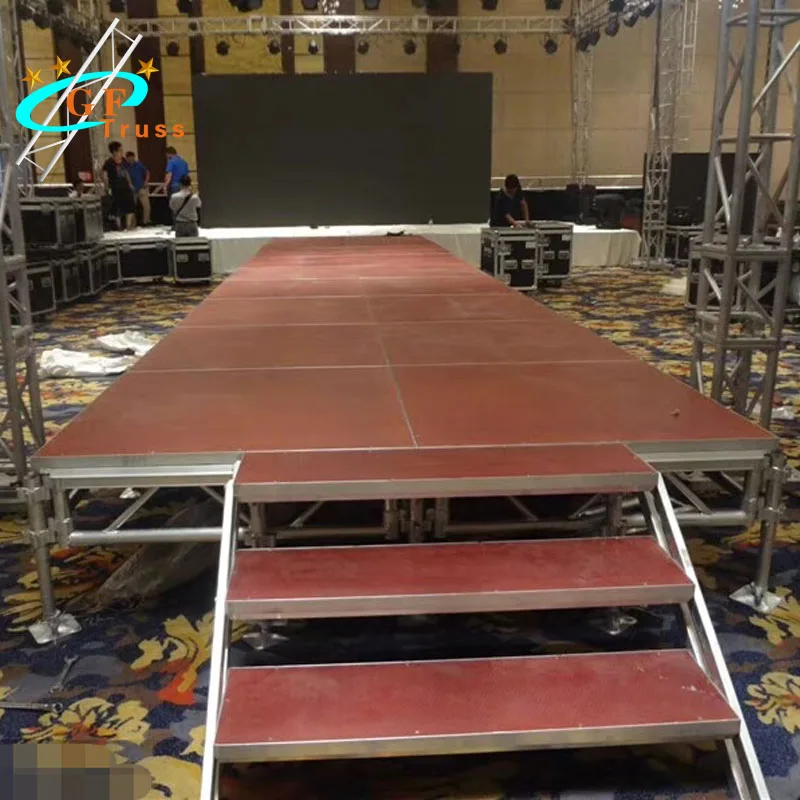 Outdoor Customized Red Color Aluminum Alloy Concert Stage for Events