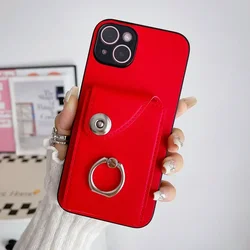 Elegant Ring Vertical Leather Card Holder Wallet Case Cover for Honor Play 7T (YB0603)