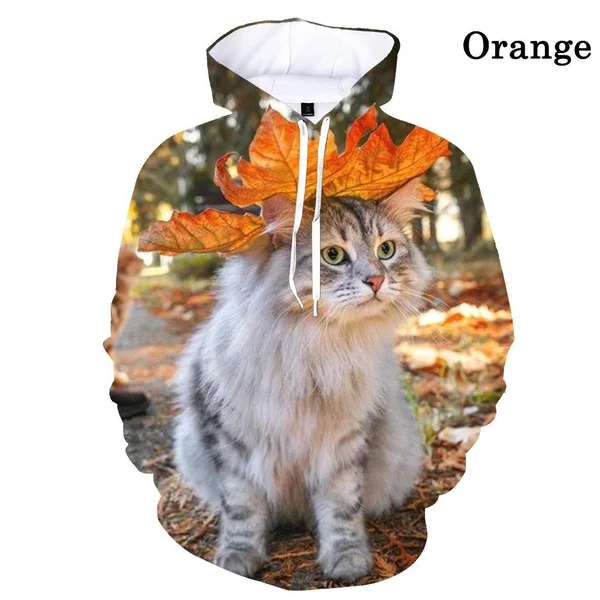

3D Cat Print Sweatshirt Pullover 3D Cat Animal Print Hoodie Women's Unisex Cool Casual Fashion Long Sleeve Hoodie